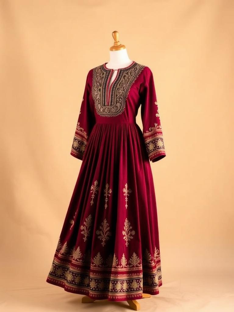 دامن افغانی پرچین گلدوزی